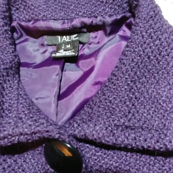 Talie purple front tie jacket - Picture 3 of 5